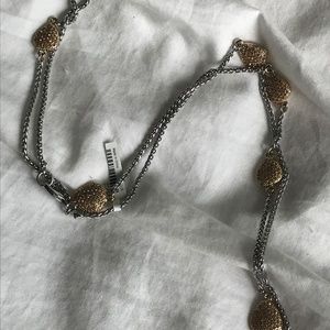 Banana Republic Silver & Gold Statement Necklace